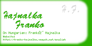 hajnalka franko business card